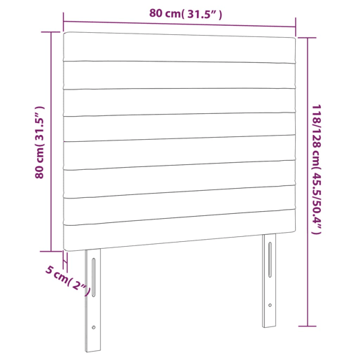 vidaXL Cabeceira de cama c LED veludo 80x5x118128 cm verde-escuro vidaXL Cabeceira de cama c LED veludo 80x5x118128 cm verde-escuro