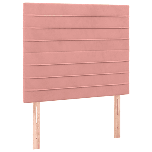 vidaXL Cabeceira de cama c luzes LED veludo 90x5x118128 cm rosa vidaXL Cabeceira de cama c luzes LED veludo 90x5x118128 cm rosa