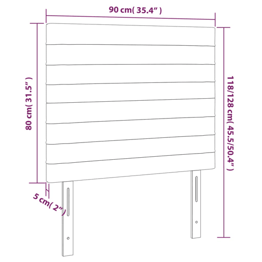 vidaXL Cabeceira de cama c luzes LED veludo 90x5x118128 cm rosa vidaXL Cabeceira de cama c luzes LED veludo 90x5x118128 cm rosa