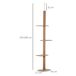 Árbol para Gato Aglomerado de Madera, Felpa PawHut Árbol para Gato Aglomerado de Madera, Felpa PawHut Marrón