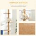 Árbol para Gato Aglomerado de Madera, Felpa PawHut Árbol para Gato Aglomerado de Madera, Felpa PawHut Marrón