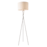 Candeeiro de pé Grenoble - Tripé - 154 x Ø38 cm - Tecido metálico - branco - 1 x E27 - 60W lux.pro lux.pro.