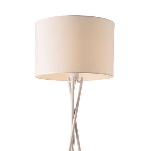 Candeeiro de pé Grenoble - Tripé - 154 x Ø38 cm - Tecido metálico - branco - 1 x E27 - 60W lux.pro lux.pro.
