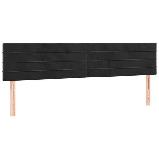 vidaXL Cabeceira de cama c luzes LED veludo 160x5x7888 cm preto vidaXL Cabeceira de cama c luzes LED veludo 160x5x7888 cm preto