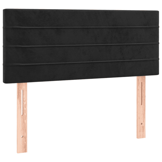 vidaXL Cabeceira de cama c luzes LED veludo 90x5x7888 cm preto vidaXL Cabeceira de cama c luzes LED veludo 90x5x7888 cm preto