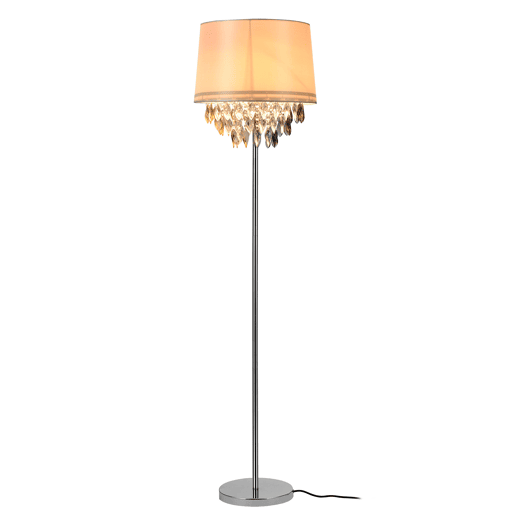 lux.pro Candeeiro de pé - E27  60 W  230 V - branco-cromo 165cm - 40cm