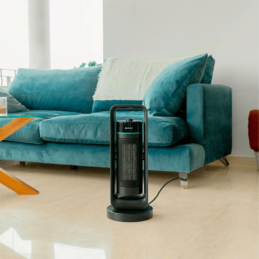 Cecotec Aquecedor cerâmico de pé com 2000 W, função Oscilação, termóstato ajustável e 3 modos de funcionamento.