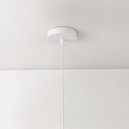 Candeeiro suspenso Lopar - E27 - 60W - Tecido metálico - 149 x Ø 30 cm Branco e Prata lux.pro lux.pro.