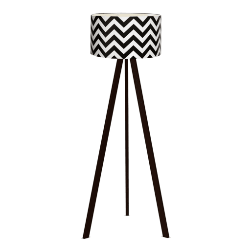 Candeeiro de pé tripé Newport 1xE27 20 W MDF PVC 21 x Ø 38 cm preto  branco lux.pro.