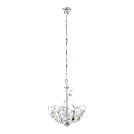 Candeeiro suspenso Ampthill 3xE14 regulável em altura 124xØ37 cm - Cromado lux.pro