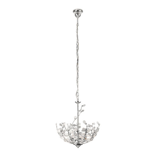 Candeeiro suspenso Ampthill 3xE14 regulável em altura 124xØ37 cm - Cromado lux.pro