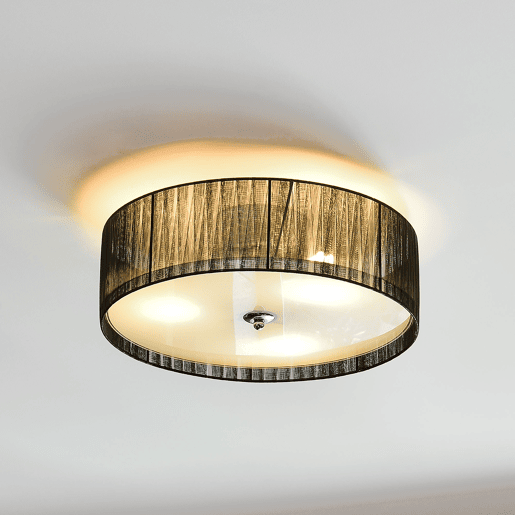 lux.pro Candeeiro de teto - Iluminação suspensa - pretobranco (3 x E27) - Candeeiro de teto