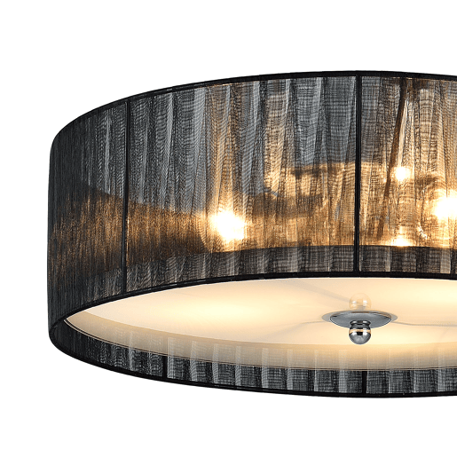 lux.pro Candeeiro de teto - Iluminação suspensa - pretobranco (3 x E27) - Candeeiro de teto