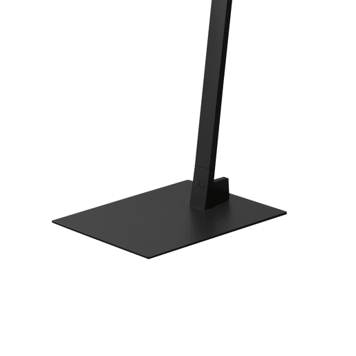 Candeeiro de pé cilíndrico Nesna metálico 185 cm - Preto lux.pro