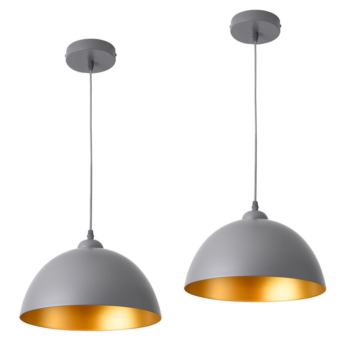 Set de 2x Lámpara Colgante Toulon E27 [lux.pro]