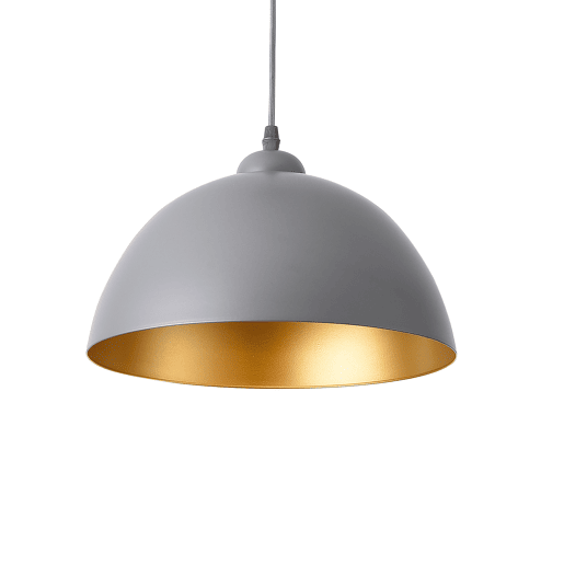 Conjunto de 2 candeeiros suspensos Toulon - 145 x Ø 30 cm - E27 - 60W - Metal - Branco e dourado lux.pro.