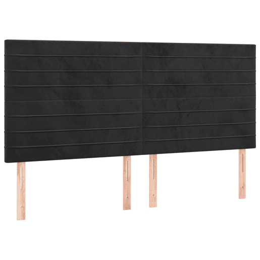 vidaXL Cabeceira de cama c luzes LED veludo 180x5x118128 cm preto vidaXL Cabeceira de cama c luzes LED veludo 180x5x118128 cm preto