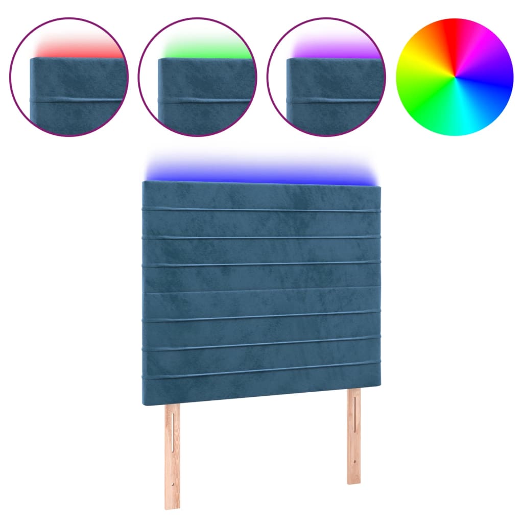 Cabecero Con Led 80 Azul