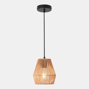 Candeeiro suspenso Liverpool metal + corda 160 x Ø 18 cm - Preto e Bege lux.pro lux.pro.