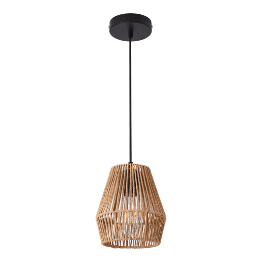 Candeeiro suspenso Liverpool metal + corda 160 x Ø 18 cm - Preto e Bege lux.pro lux.pro.