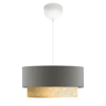Candeeiro suspenso Loughborough 1xE27 20 W tecido plástico 70xØ30 cm cinzento  amarelo lux.pro lux.pro.