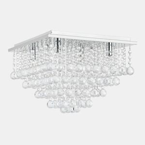 lux.pro Candeeiro de teto com cristais sintéticos brilhantes - (4 x G9) - Iluminação suspensa