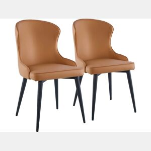 Lote de 2 Chaises Tina - Marron
