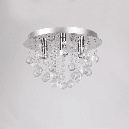 Candeeiro de teto - metal, vidro artificial (3 x G9) 20 x Ø28 cm cromadoprateado lux.pro.
