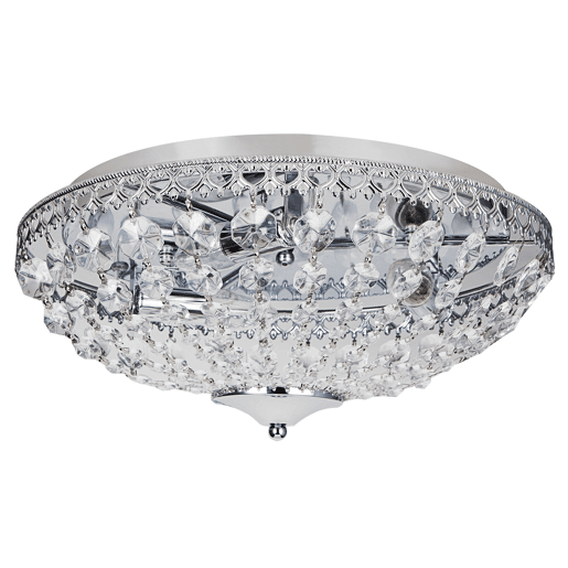 Candeeiro de teto lux.pro - Candeeiro suspenso - Sparkling Art Crystals (3 x E14) - cromado