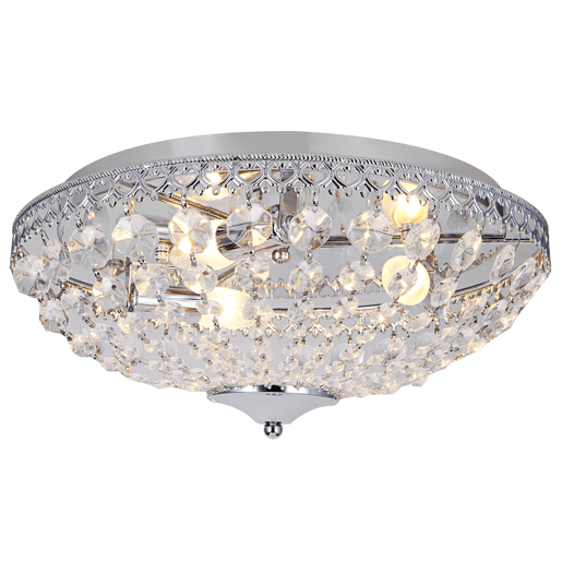 Candeeiro de teto lux.pro - Candeeiro suspenso - Sparkling Art Crystals (3 x E14) - cromado