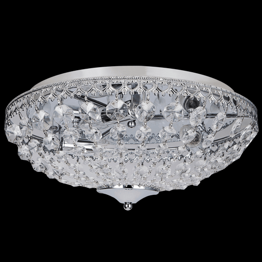 Candeeiro de teto lux.pro - Candeeiro suspenso - Sparkling Art Crystals (3 x E14) - cromado