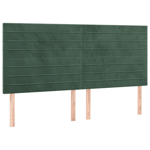 vidaXL Cabeceira de cama c LED veludo 180x5x118128 cm verde-escuro vidaXL Cabeceira de cama c LED veludo 180x5x118128 cm verde-escuro