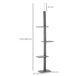 Árbol para Gato Aglomerado de Madera, Felpa PawHut Árbol para Gato Aglomerado de Madera, Felpa PawHut Gris