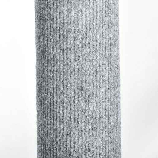 PawHut Arranhador para Gatos de Chão ao Teto 43x27x228-260 cm com Altura Ajustável, 4 Plataformas e Poste Cinzento
