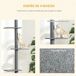Árbol para Gato Aglomerado de Madera, Felpa PawHut Árbol para Gato Aglomerado de Madera, Felpa PawHut Gris