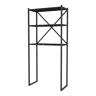 Prateleira alta para máquina de lavar roupa Askersund em aglomeradometal 160 x 66 x 34 cm efeito mármore preto en.casa