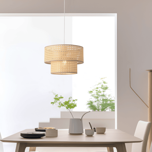 Abajur Ascot dobe 1xE27 Ø30cm - Rattan  Brancolux.pro