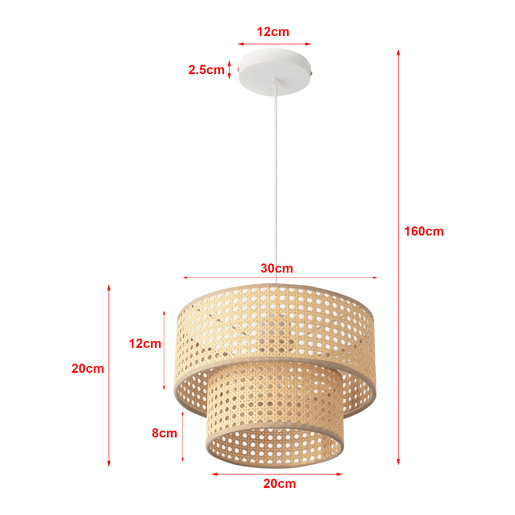 Abajur Ascot dobe 1xE27 Ø30cm - Rattan  Brancolux.pro