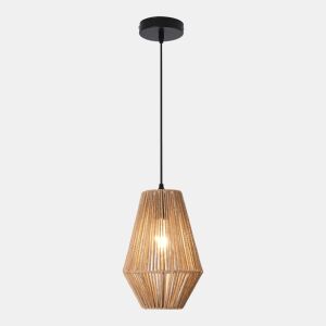 Candeeiro suspenso Newtownabbey metal + corda 160 x Ø 20 cm - Bege lux.pro lux.pro.