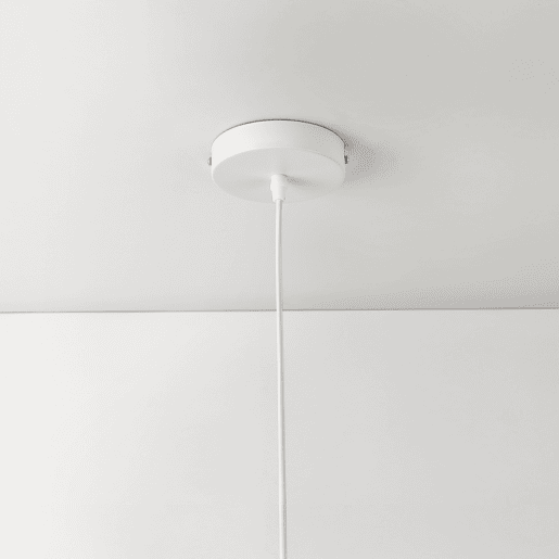 Conjunto de 2 candeeiros suspensos Toulon - 145 x Ø 30 cm - E27 - 60W - Metal - Branco e dourado lux.pro.