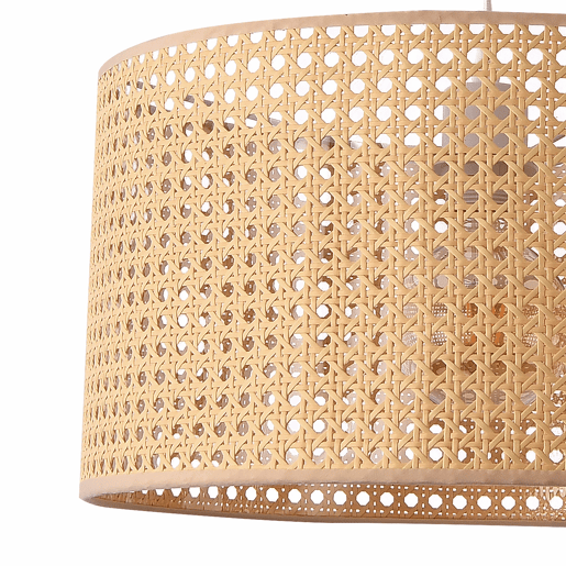 Candeeiro suspenso Shrewsbury ajustável em altura metal + plástico 1 x E27 160 x Ø 32 cm - Branco e Bege lux.pro lux.pro.