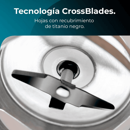 Cecotec Varinha mágica de 1100 W, tecnologia CrossBlades com lâminas de 4 folhas, revestimento de titânio preto, pé XL extracomprido, proteção antissalpicos e seletor de velocidade com função Pulse. Inclui copo de 800 ml com tampa.