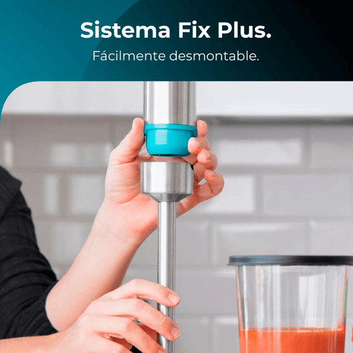 Cecotec Varinha mágica de 1100 W, tecnologia CrossBlades com lâminas de 4 folhas, revestimento de titânio preto, pé XL extracomprido, proteção antissalpicos e seletor de velocidade com função Pulse. Inclui copo de 800 ml com tampa.