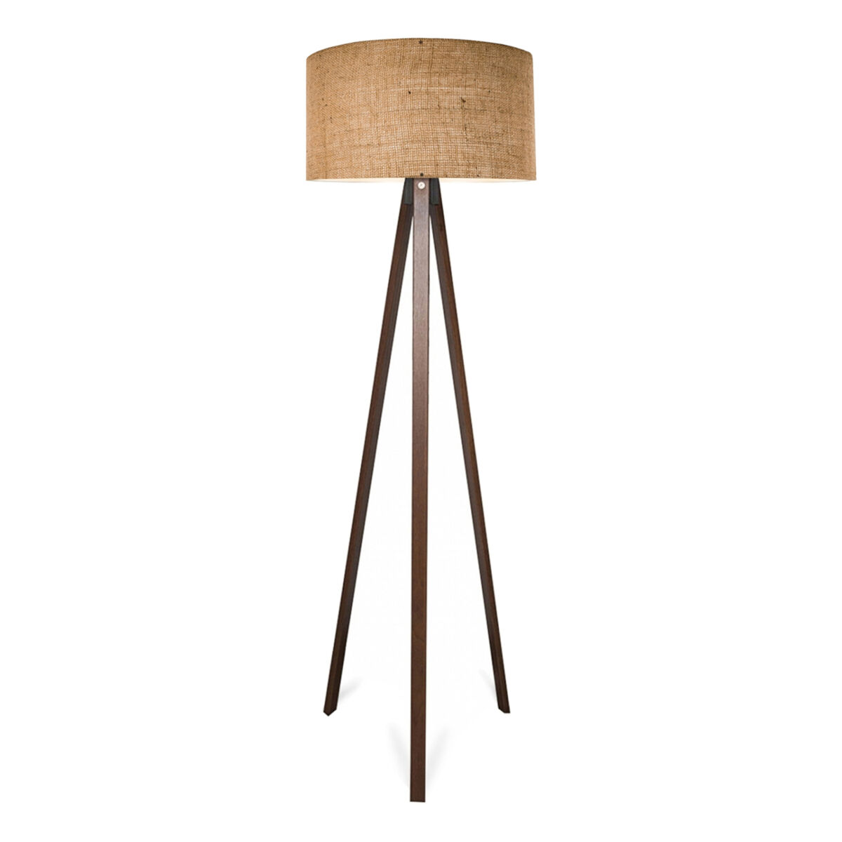 Lámpara de pie Trípode Newport 1xE27 textil [lux.pro] Marrón