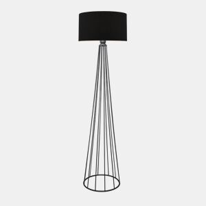 Candeeiro de pé Neath 1xE27 20 W tecido metálico 21 x Ø 38 cm preto  antracite lux.pro.