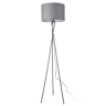 Candeeiro de pé Grenoble - Tripé - 154 x Ø38 cm - Tecido metálico - cinzento - 1 x E27 - 60W lux.pro lux.pro.
