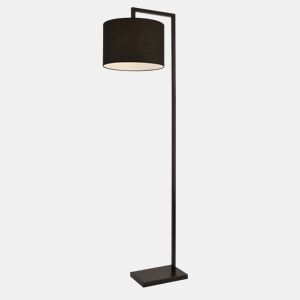 Candeeiro de pé Düsseldorf - 161 x Ø 35 cm - 1 x E27 - Tecido metálico - Preto lux.pro.