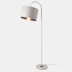 Candeeiro de pé Toledo - 173 x Ø 35 cm - 1xE27 - Abajur giratório - Tecido metálico - branco lux.pro lux.pro