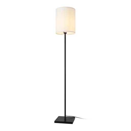 Candeeiro de pé Solna 1 x E27 60W metal têxtil 158x24x24 cm - Preto Branco lux.pro lux.pro.