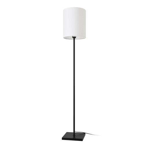 Candeeiro de pé Solna 1 x E27 60W metal têxtil 158x24x24 cm - Preto Branco lux.pro lux.pro.